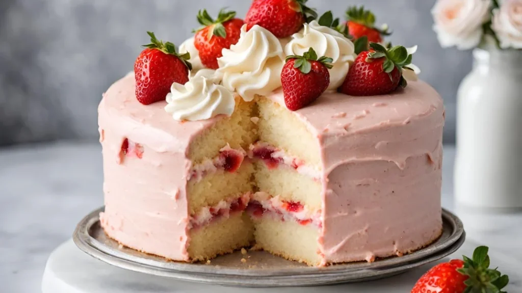 Strawberry Vanilla Cake Recipe