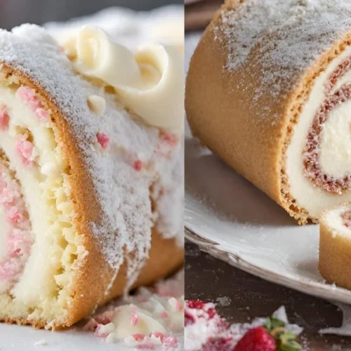 Vanilla Swiss Roll Cake with Cream Filling