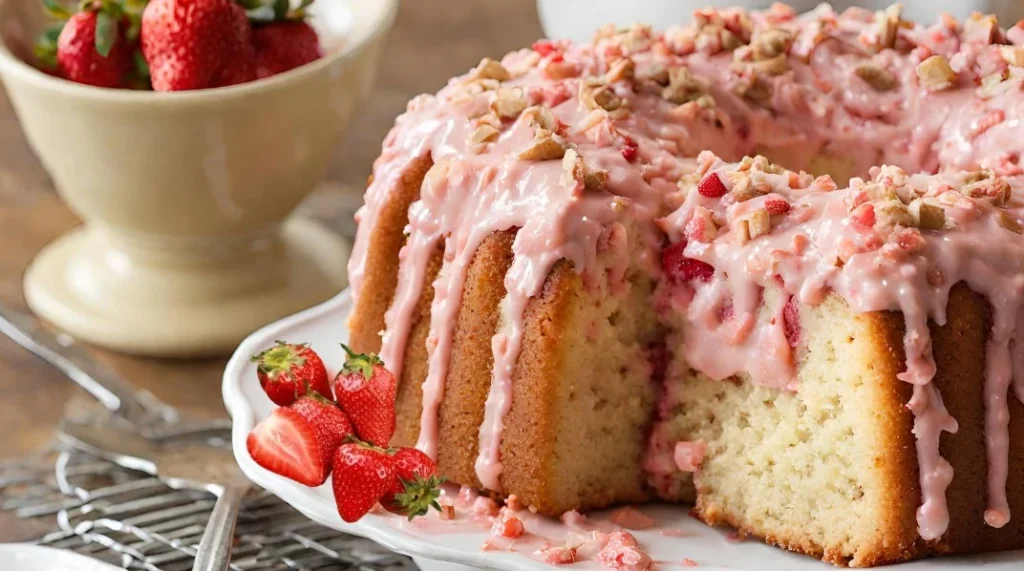Strawberry Crunch Pound Cake Recipe