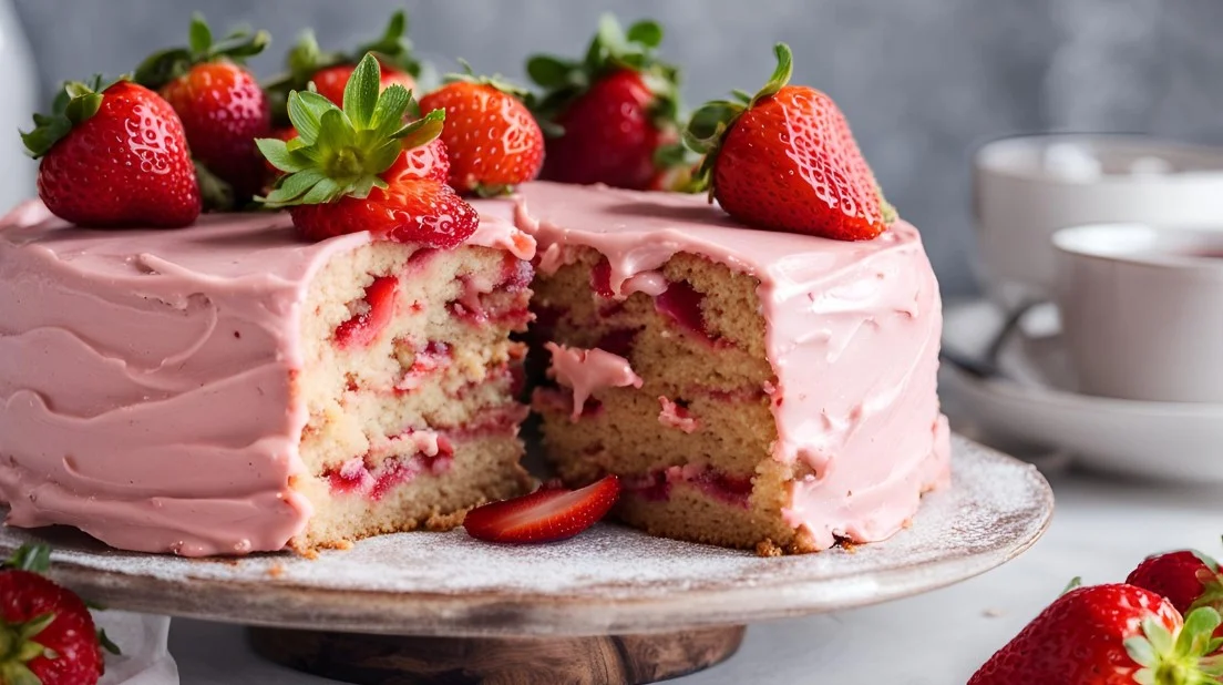 Strawberry Vegan Cake Recipe