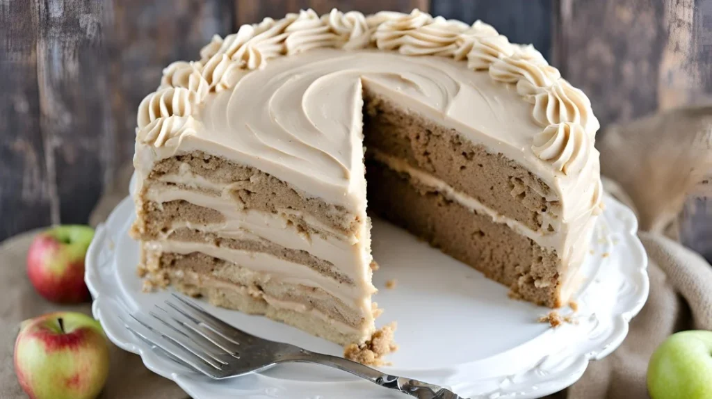 Apple Butter Cake with Brown Sugar Buttercream