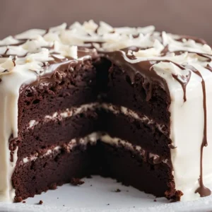 Chocolate Cake With Vanilla Icing