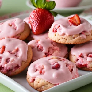 Strawberry Cake Cookies