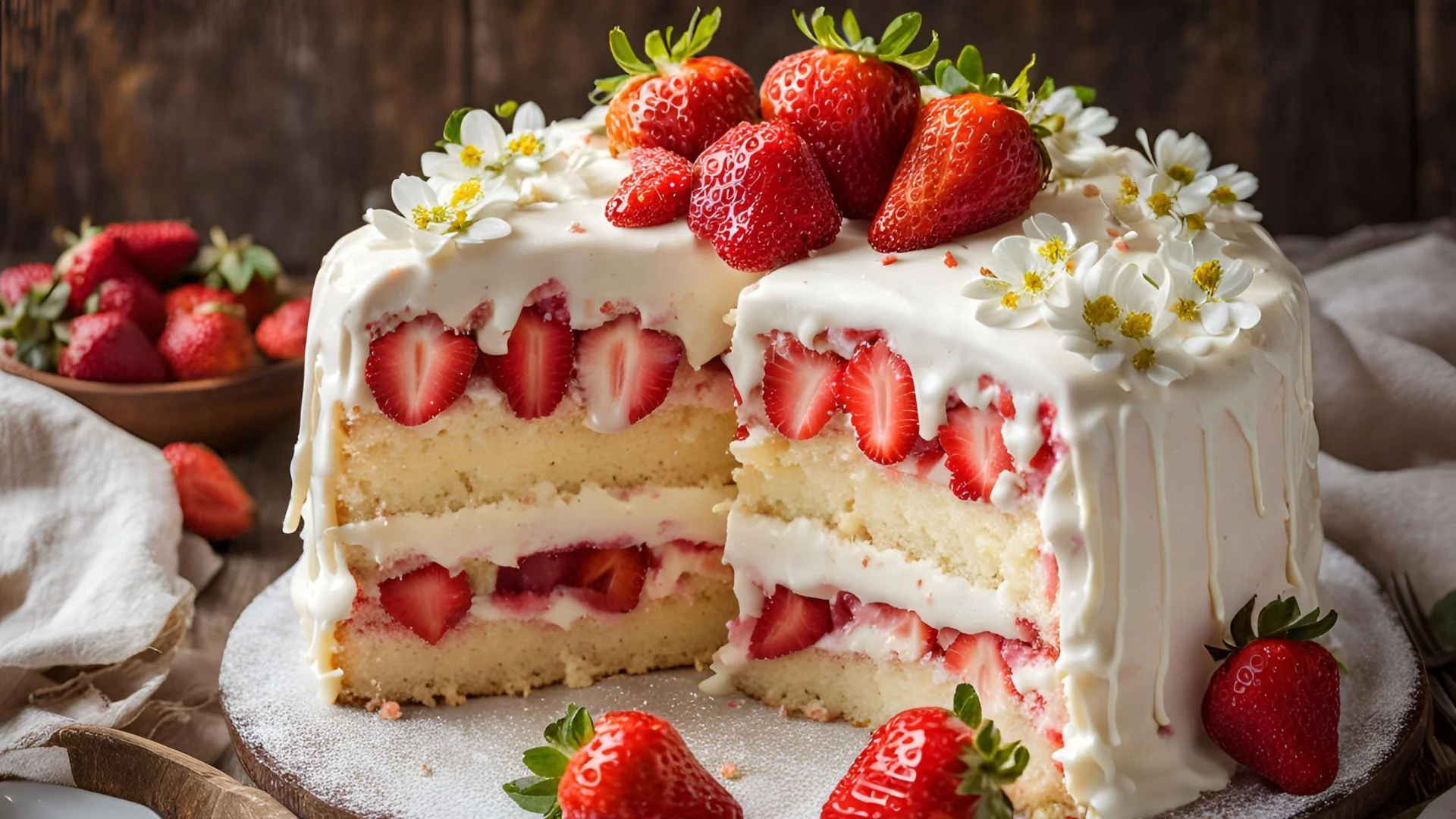 Strawberry and Vanilla Cake Recipe