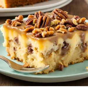 Butter Pecan Poke Cake