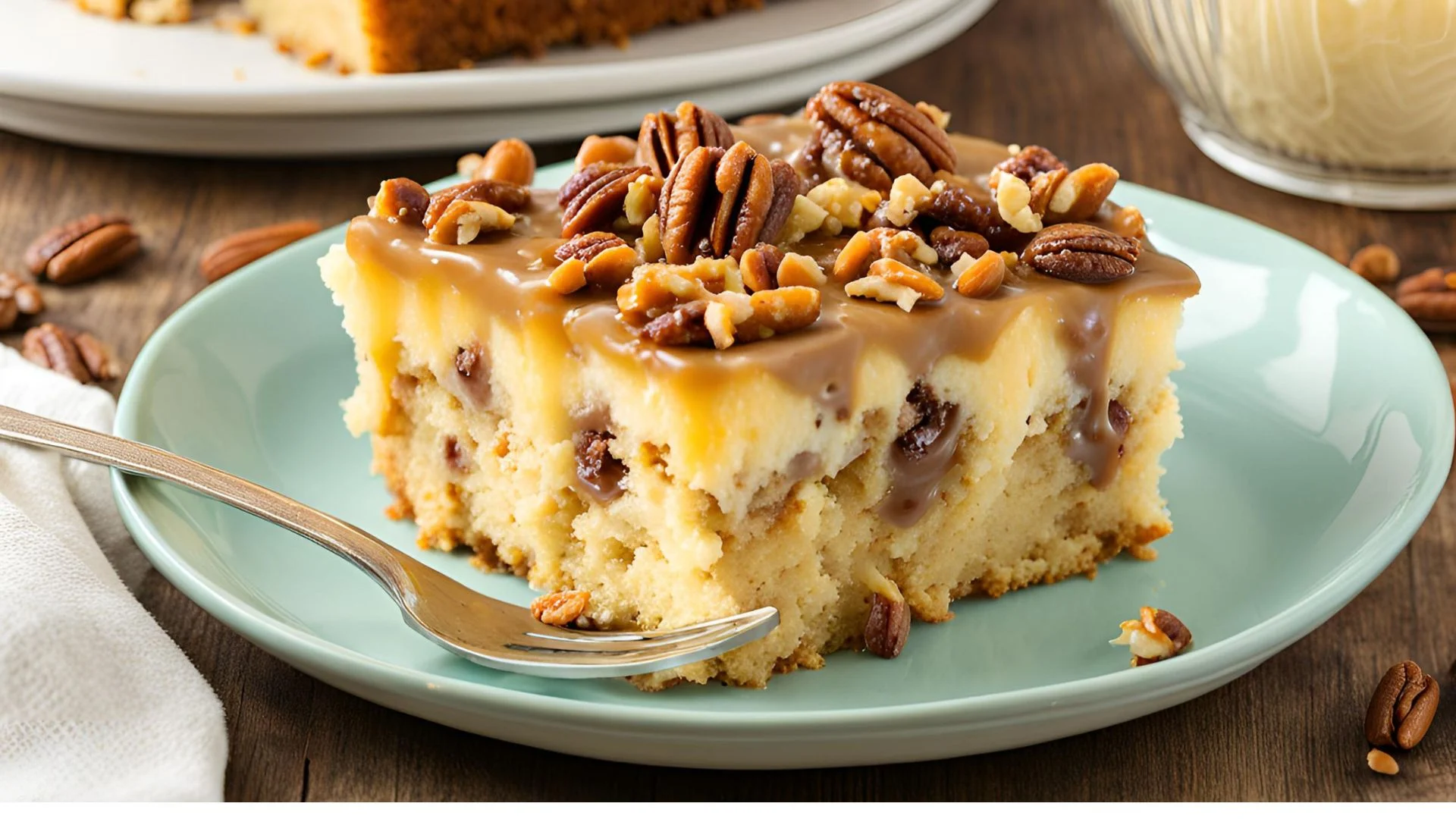 Butter Pecan Poke Cake