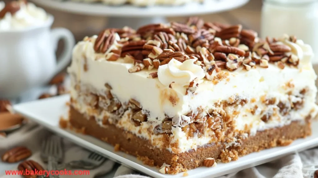 Butter Pecan Praline Poke Cake 