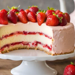 Strawberry Cheesecake Cake Recipe