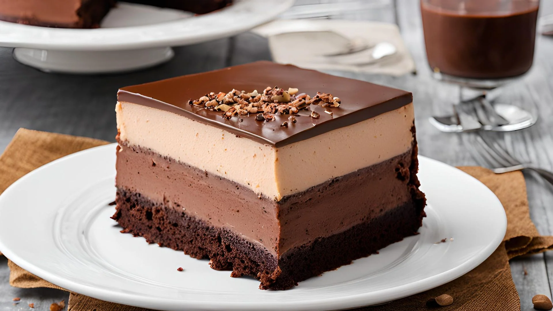 Triple Chocolate Mousse Cake