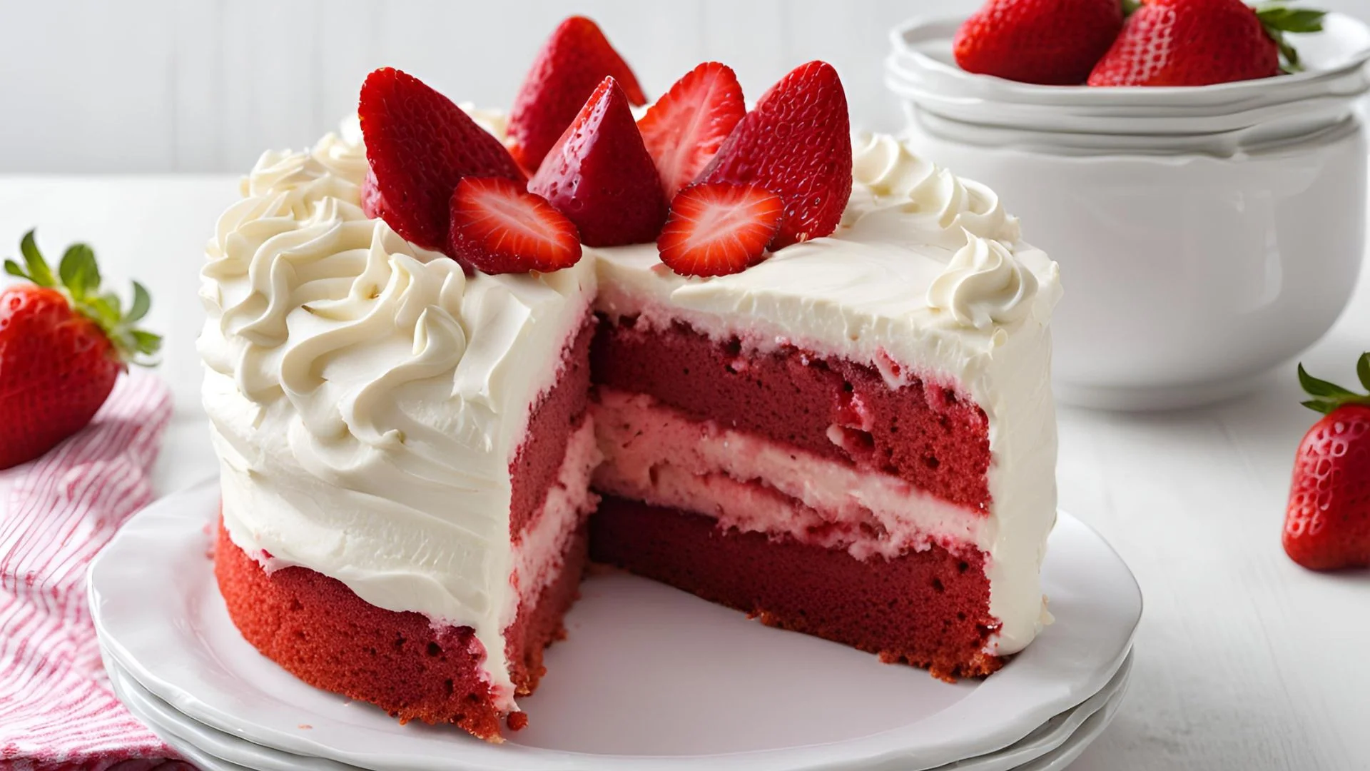 Strawberry Velvet Cake Recipe