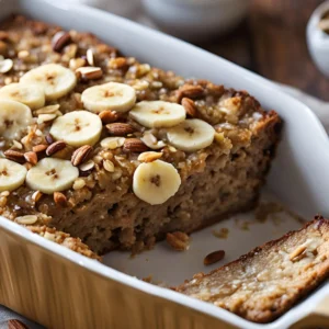 Banana Bread Baked Oatmeal Recipe