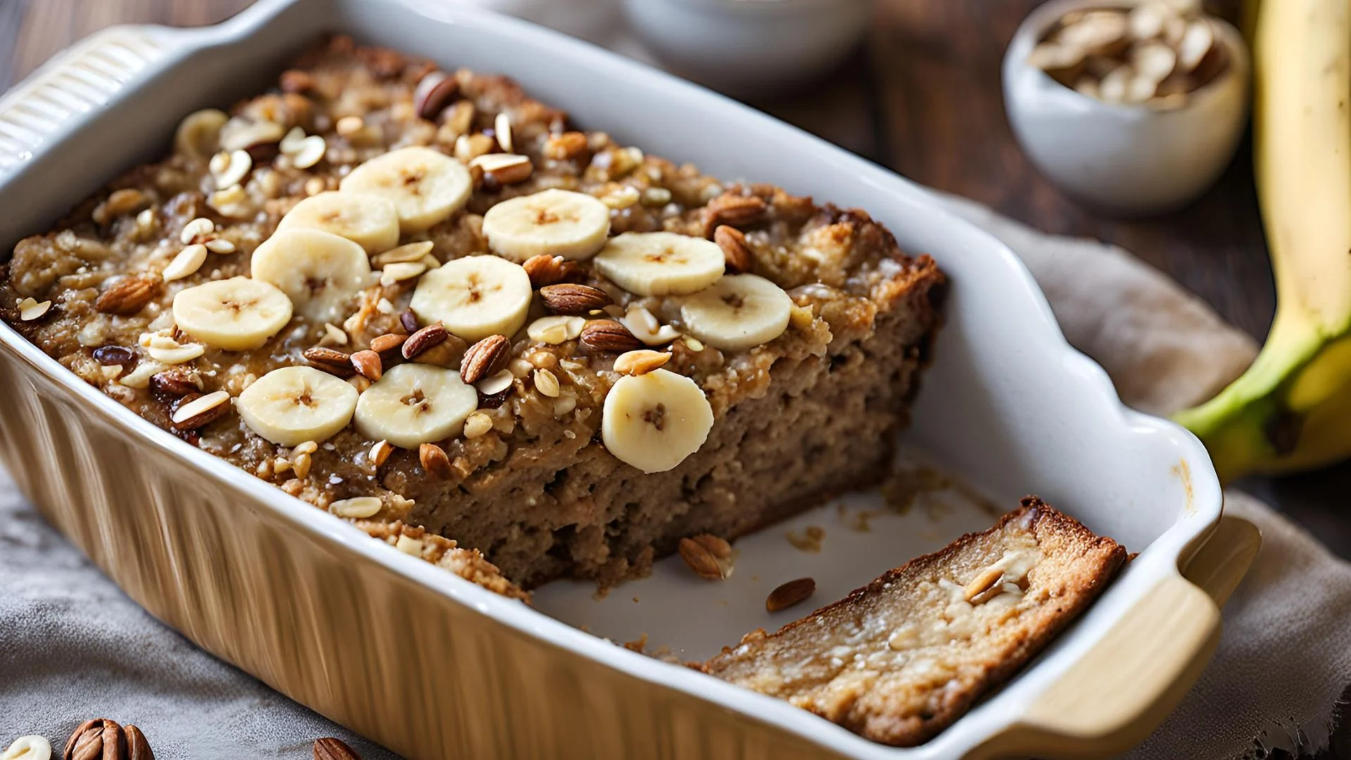 Banana Bread Baked Oatmeal Recipe