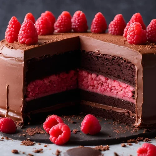 Chocolate Raspberry Mousse Cake