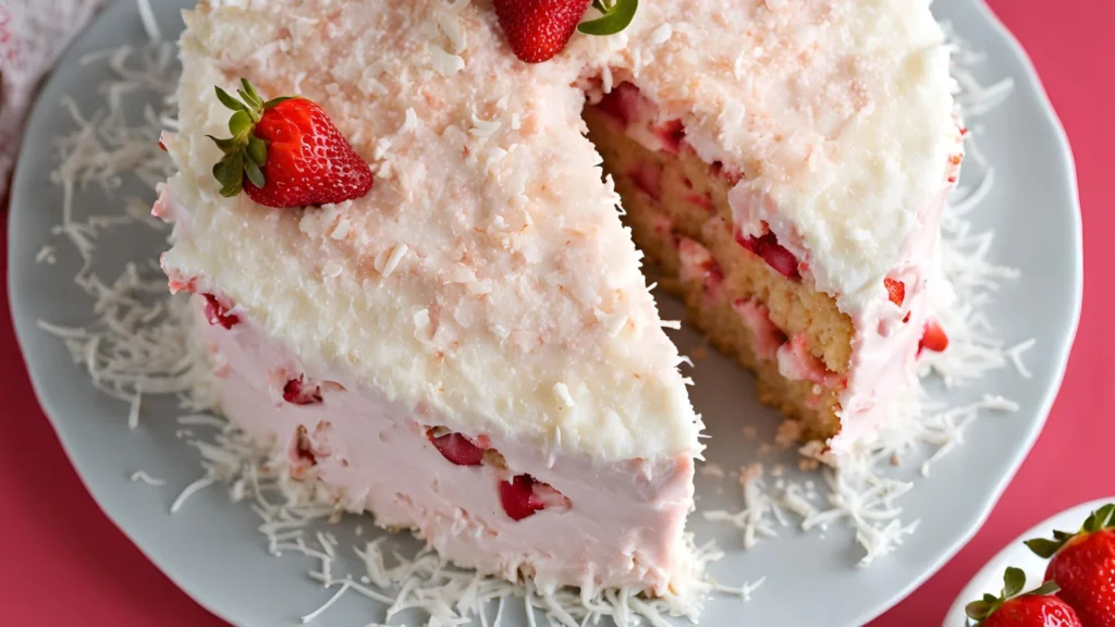 Strawberry Coconut Cake