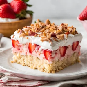 Strawberry Crunch Poke Cake Recipe