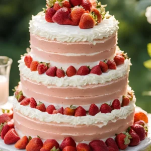 Strawberry Wedding Cake