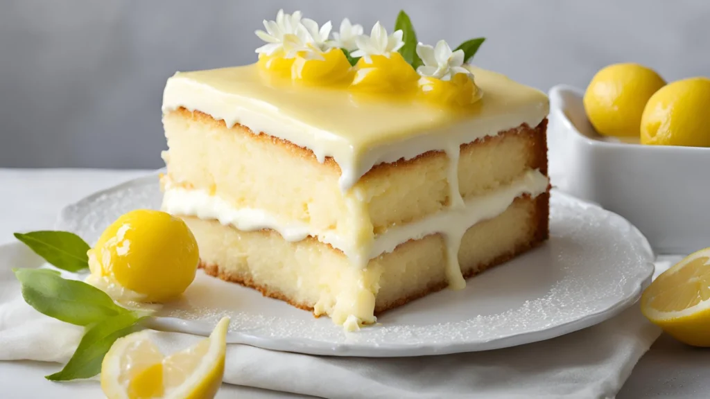 Vanilla Cake With Lemon Curd