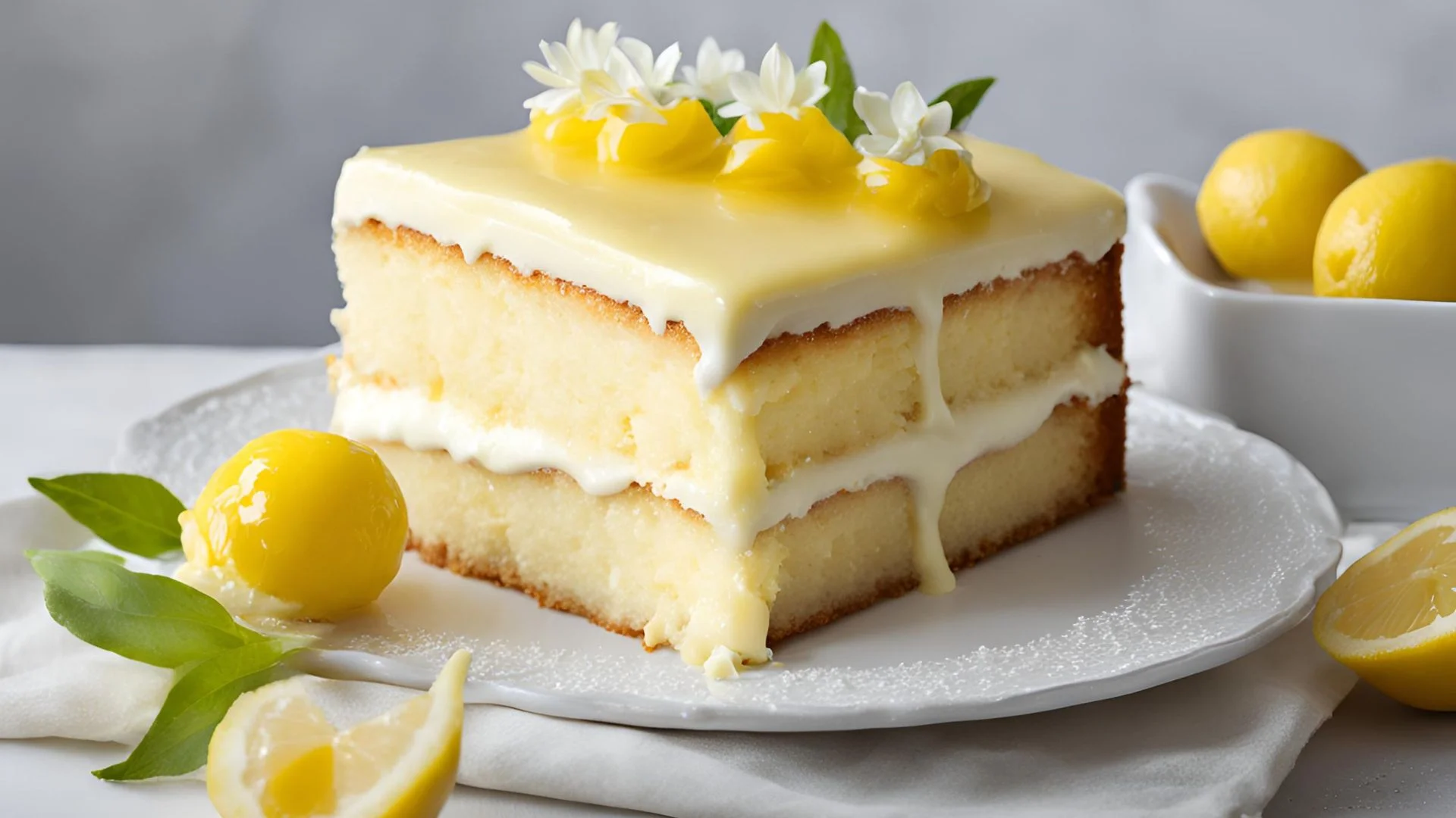 Vanilla Cake With Lemon Curd