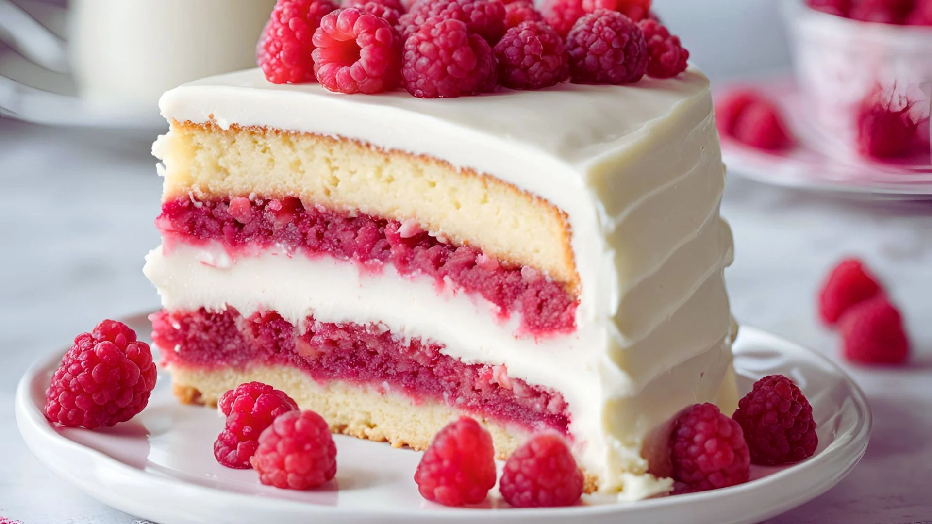 Vanilla Cake With Raspberry Filling Recipe