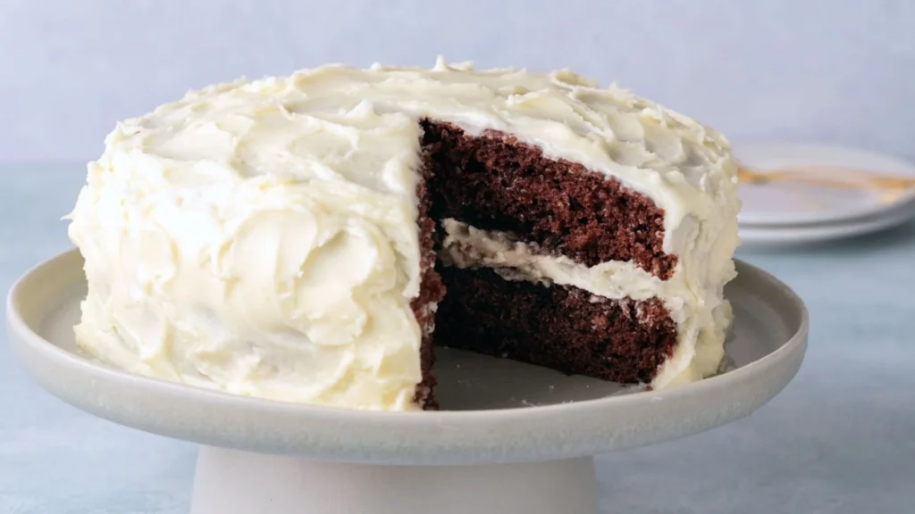 Chocolate Cake With White Icing