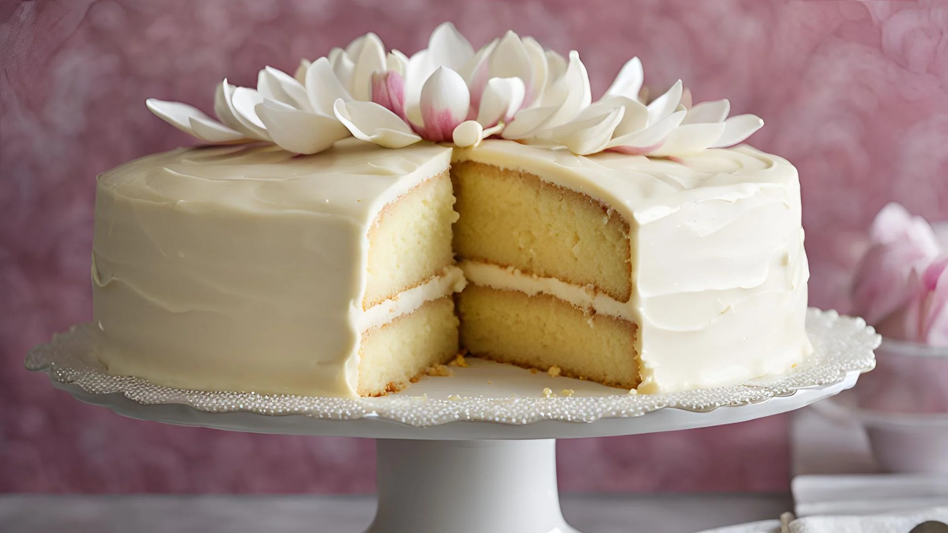 Magnolia Vanilla Cake Recipe