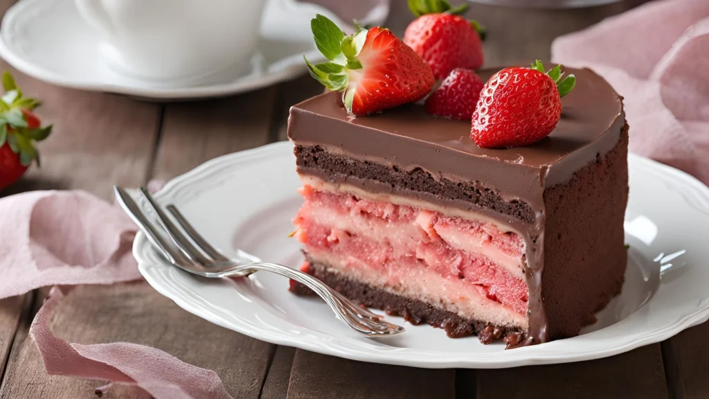 Strawberry Chocolate Mousse Cake