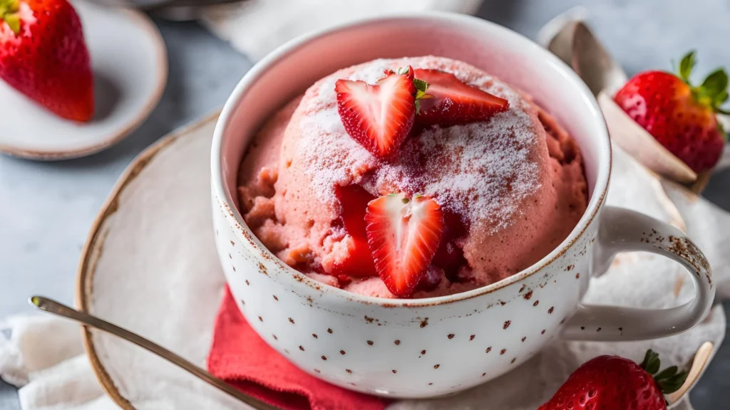 Strawberry Mug Cake