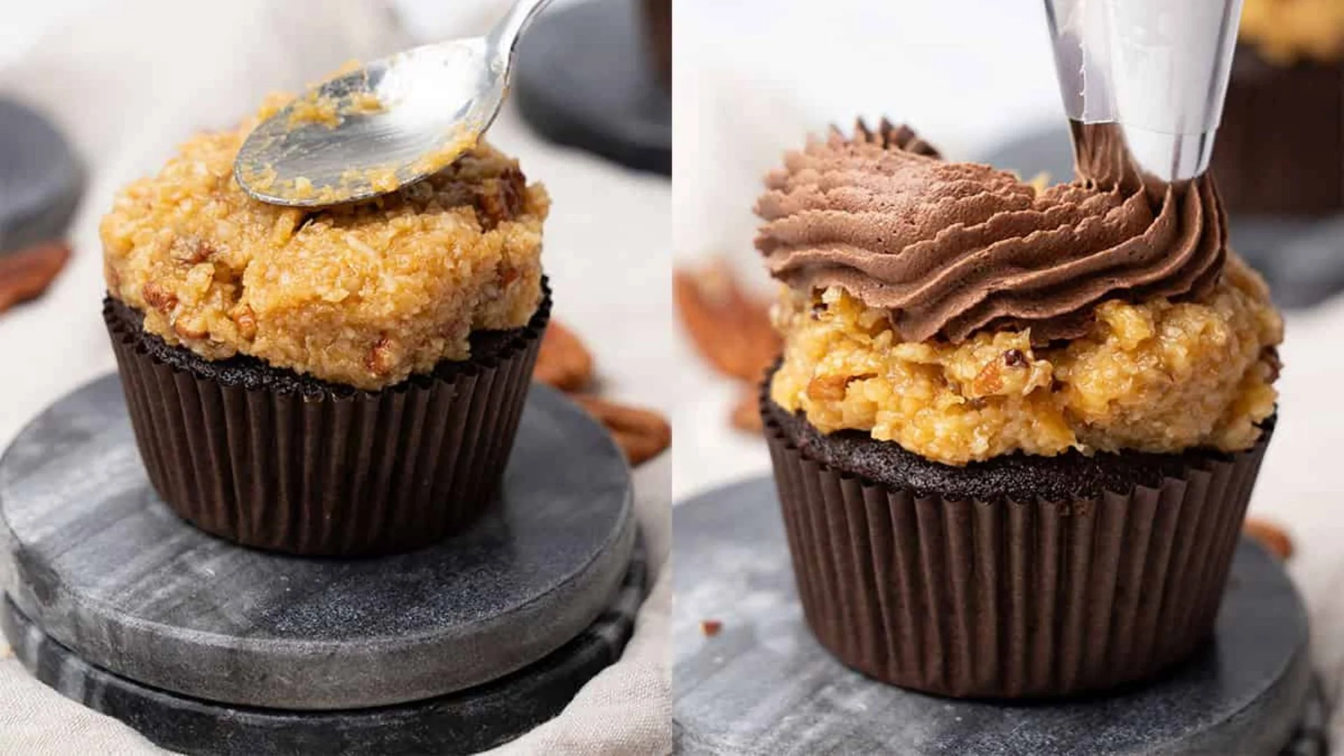 German Chocolate Cupcakes