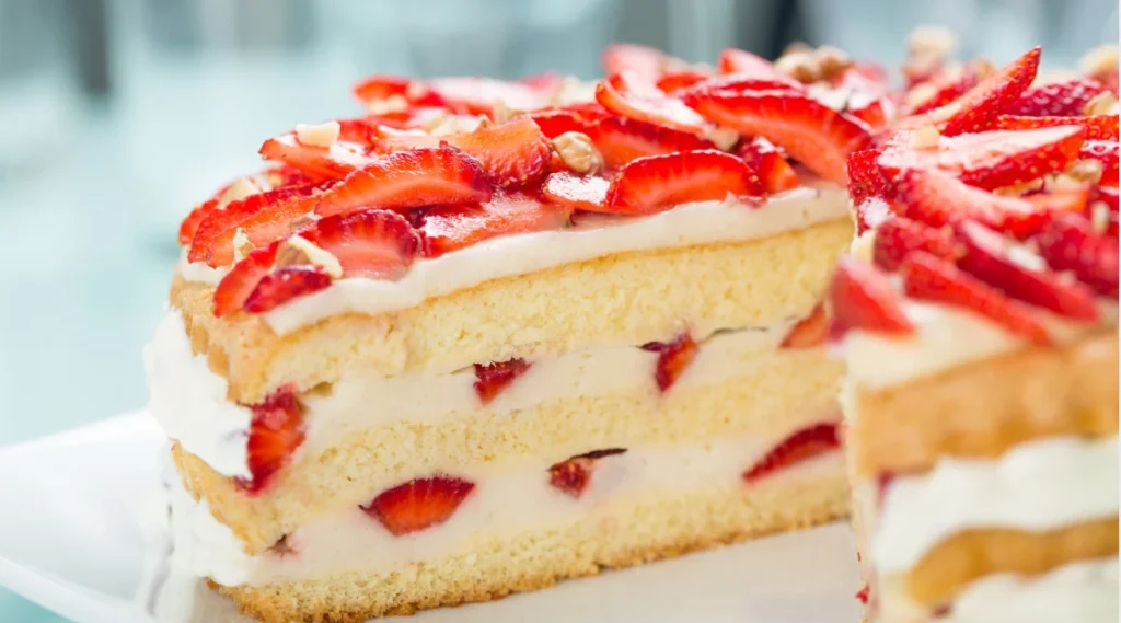 Strawberry Boston Cream Cake