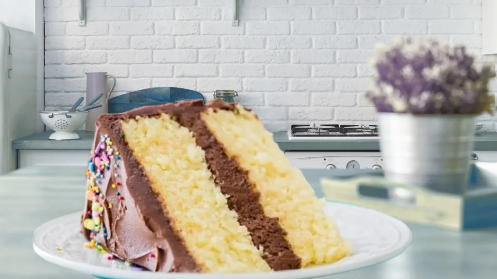 Vanilla Cake With Chocolate Buttercream