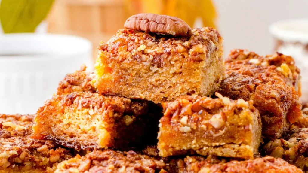 Butter Pecan Cake Bars