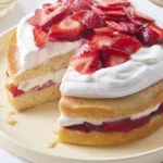 Strawberry Custard Cake