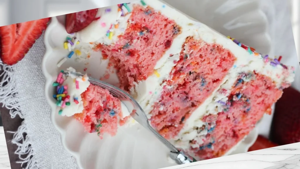 Strawberry Funfetti Cake