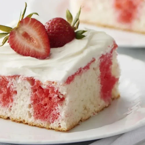 Vanilla Strawberry Marble Cake