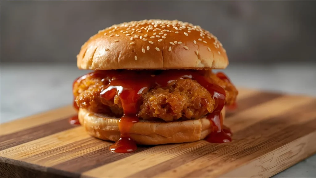 Crispy Honey Sriracha Chicken Burger Recipe