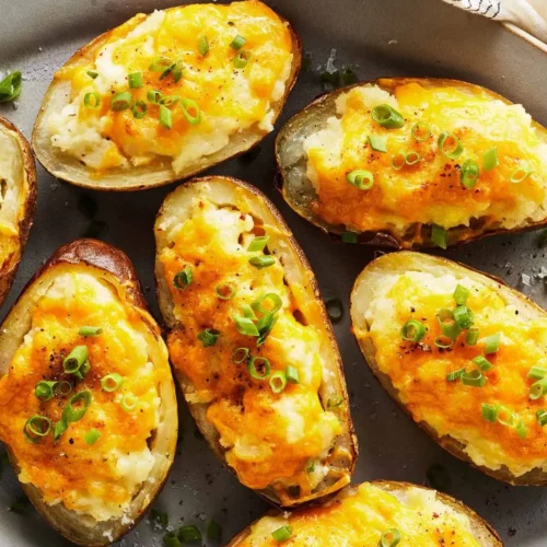 Twice Baked Loaded Breakfast Potatoes